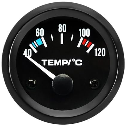 ETOPARS Kfz Auto Wassertemperaturanzeige 2 52mm Auto Wassertemperatur Messgerät Celsius Motor Wasser Temperatur Zeiger Anzeige Fahrzeug Weiß Lichtanzeige Instrument