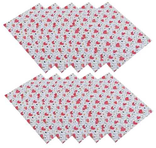 Hoement 10 Blatt Valentinstag Geschenkpapier Diy-verpackungspapier Zum Basteln Langlebig Und Praktisch