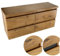paplinskimoebel Armadietto da bagno con cassetti, 120 x 51,5 x 39 cm, doppio lavabo