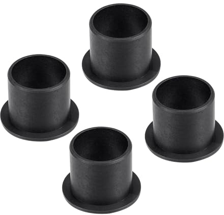 Kozelo 4pz Cuscinetti a Manicotto Flangiati - [20x23x21mm] POM Boccole Senza Olio Avvolte per Apparecchiature Domestiche Stampa, Nero