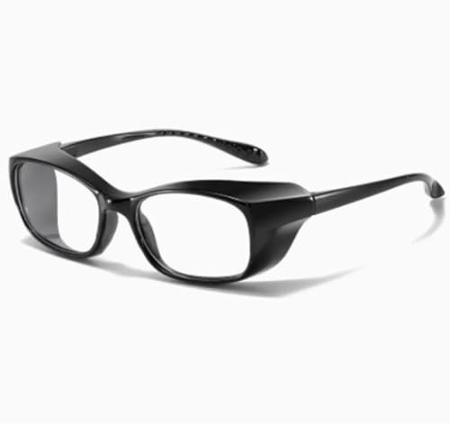 FGAQLUK Gafas Antialérgicas Al Polen, Gafas Antivaho Y Con Luz Azul, Gafas De Seguridad De Montura Completa, Montura De Material Suave TR90, Gafas For Adultos (Color : Black B)