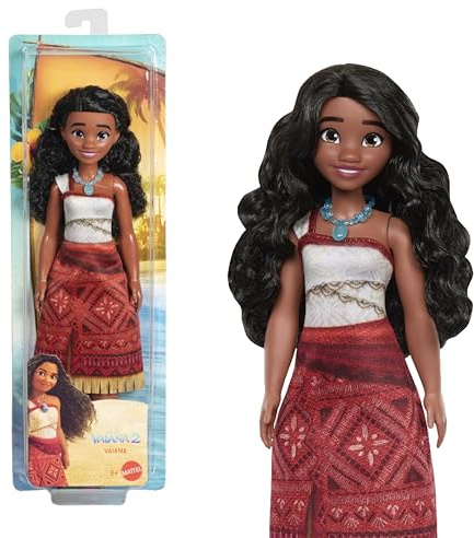 Mattel Disney Oceania 2 - Vaiana, bambola alla moda con outfit rimovibile ispirato al film e 2 accessori inclusi, collana e cavigliera, giocattolo per bambini, 3+ anni, JBT56