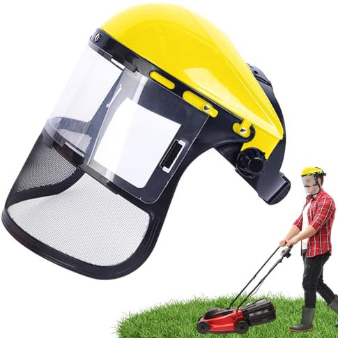 Generico Visiera Di Sicurezza, Visiera Per Decespugliatore Visiera, Casco Per Motosega Decespugliatore Visiera Protezione Per Viso Cappello Forestale Per Giardinaggio Prato Di Registrazione
