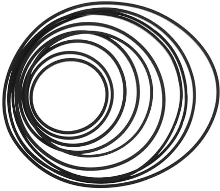 EMSea 100 Piezas Correas de Transmisión de Goma Correas de Goma para Grabadoras Negro Correa de Transmisión de Goma de 1mm de Espesor para Reproductores de DVD Reproductores de CD 25mm-70mm