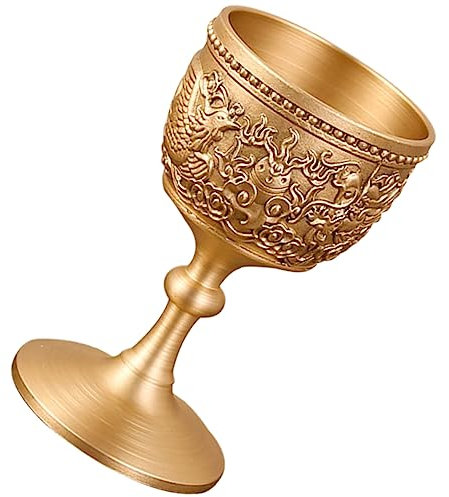 MFUPR Vintage-Kelche, Kupferbecher, Weinglas aus Messing, Speisekelch, dekorativer Weinbecher, zarter Weinkelch, Multifunktionsbecher, zarter Weinbecher, Speiseweinkelch