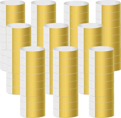 1000 Stück Eintrittsbänder, BetterJonny Wasserdicht Event Armbänder Papierarmbänder Bedruckbar Securebänder Ideal für Sicherheit bei Veranstaltungen Events Hochzeit (Gold)