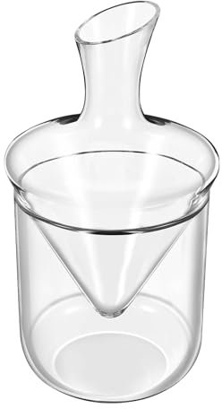 Huudngeje Juego de Decantador de Vino Decantador de Vino con Cubo de Hielo Vidrio de Cristal Sin Plomo Soplado una Mano para Bares y Fiestas en Casa
