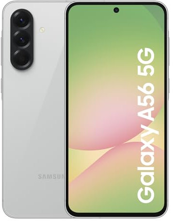 Samsung Galaxy A56 5G Smartphone, Awesome Intelligence, 8GB RAM, 256GB Memory Storage, 50MP Camera, Awesome Lightgrey, 3 Year Samsung Extended Warranty (UK Version)