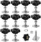 DAIRYCOF T Track Bolts 12 PCS Roof Rack Bolts M6 x 35 mm with Thumb Screws m6 with nut Washer 20x20×4mm Square Sliding Blocks for roof Rack Rail Carrier (12, M6×35mm)