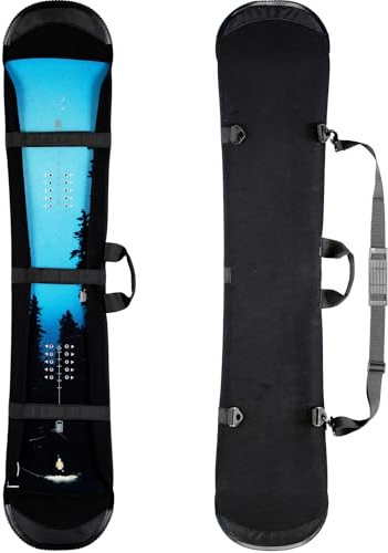 EIGEETO Snowboard Cover Sleeve Case Snowboard Sleeve Bag Adjustable Soft Cover with Shoulder Strap Bag with Binding