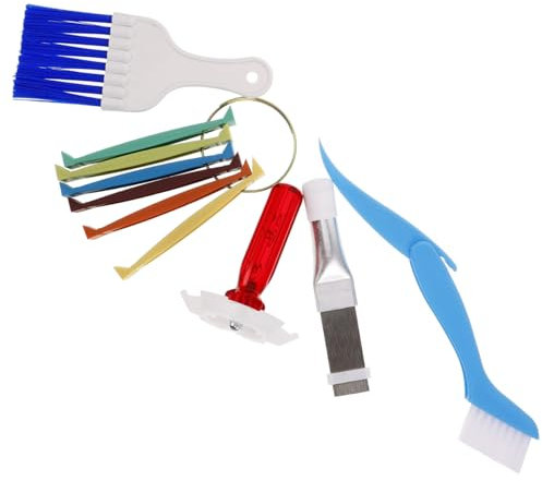 MAGICLULU 1 Ensemble Kit de Nettoyage pour Ailettes de Climatiseur Brosse Inoxydable pour Nettoyer les Fentes et Condenseurs de Outils pour Réparer et Entretenir Évaporateurs et Radiateurs