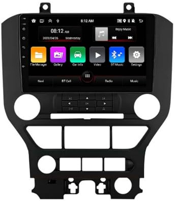 XEILLO Autos Sistema De Navegación para Ford Mustang 2015 2016 2017 2018 2019 2020,Pantalla Grande Android con Control Central GPS Y Radio Bluetooth Integrada