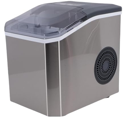 Yechiry Máquina de Hielo de Encimera, Pequeña Máquina de Hielo Portátil de Encimera, Funcionamiento con una Sola Tecla Silenciosa Automática Eficiente para Barra Cocina (Enchufe europeo 220V)