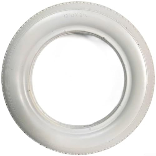 Neumático sólido de 12 1/2 x 2 1/4 para bicicleta eléctrica y silla de ruedas, neumático de goma de repuesto con agarre mejorado que proporciona una experiencia de conducción estable (gris)