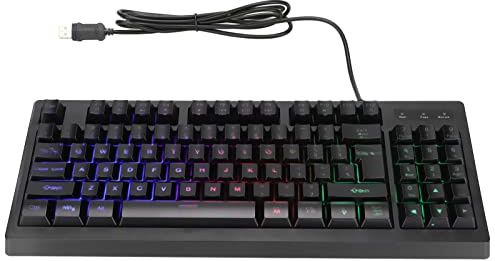 Tomantery Tastiera da Gioco Cablata Copritasto Mobile Retroilluminato Colorato per Forniture per Ufficio per Computer PC