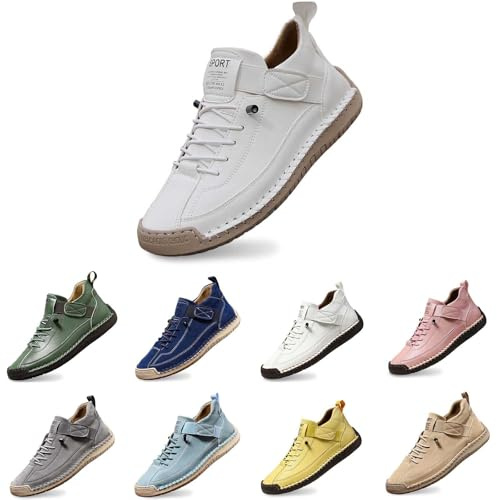 Comfortable Orthopedic Sneakers Women's Arch Support Walking Shoes Handmade Plantar Fasciitis Breathable Supportive Orthotic Friendly for Standing Everyday Wear UK