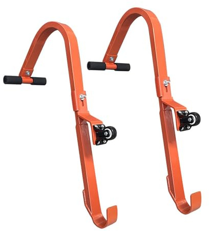 Generic Ladder Roof Hook Extension Ladder Stabilizer for Gutter Cleaner Painter, Alloy Steel 2pcs