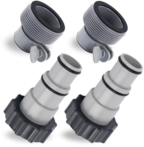 Adattatore per Tubo da Piscina, 4 Pezzi Adattatore Tubo Piscina 38 32, Adattatori per Piscina A e B, Adattatore Piscina 32 38, Adattatore Pompa Piscina, Raccordo Tubo Piscina Ø 32 e 38 mm