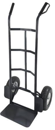 STI Carrello Porta Pacchi 200 kg Porta Casse Ruote pneumatiche Acciaio Nero