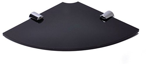 BSM Marketing Corner Shelf 150mm with Corner Notch: Phone, Speaker, Webcam, Thermostat, Baby Monitor (Black)