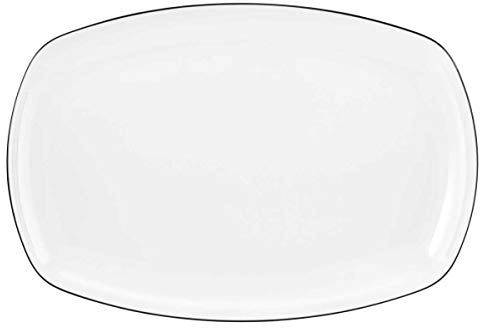 Seltmann 001.755629 Lido Black Line Platte, Rechteckig, 35cm x 24cm, Schwarz
