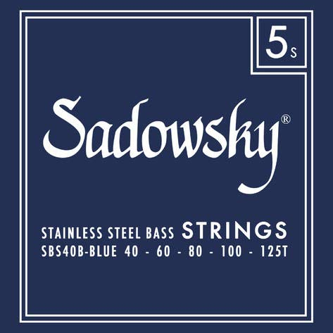 Sadowsky Blue Label Bass String Set, Stainless Steel, 5-Saiter, 040-125