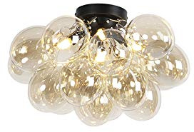 Qazqa Design Deckenleuchte, Deckenlampe - Uvas - Gold, 4-flammig, 40cm, Ideal als Flur, Schlafzimmerlampe und Wohnzimmerlampe