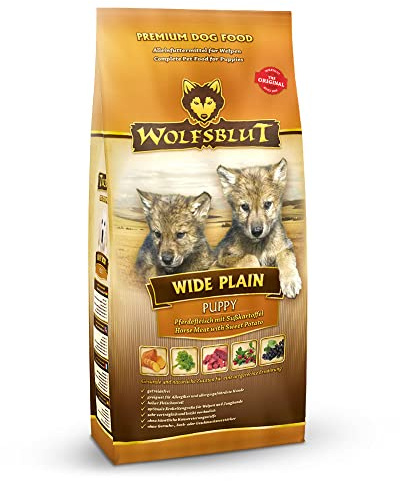 Wolfsblut - Wide Plain Puppy - 4 x 2 kg - Pferd Trockenfutter - Hundefutter - Getreidefrei