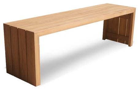 GAMAK Gartenbank Holz 3 Sitzer, Gartenbank Wetterfest Sale, Bestes Hochwertiges Teakholz für Garten, Vorgarten Stadt Dorf Gemeinde Massiv und Robust (Size : 150cm, Color : B)
