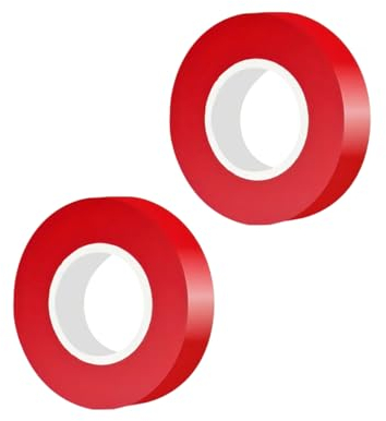 Ctyjia 2 Rollen PVC Klebeband, Wasserdicht Selbstklebendes Isolierband, Elektriker Klebeband für Isolieren, Reparieren, 18mm x 20m Rot Isolierband