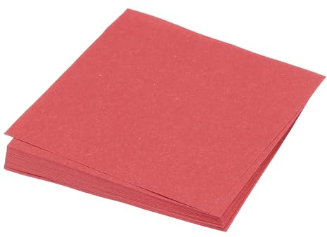 QUARKZMAN 50 Blatt Origami Papier, doppelseitiges Bastelpapier Rot 10 x 10 cm Bastelpapier Set 70 g/m², Faltpapier Quadratisch für Kinder-Erwachsene, DIY, Schul-Kunsthandwerksprojekteen
