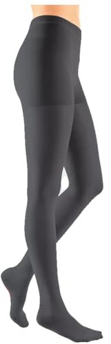 medi mediven forte Kompressions-Strumpfhose | KKL2 | Größe: I | Farbe: Anthrazit | kleiner Fuß | Kurz | Ohne Haftband | Sehr strapazierfähig | Atmungsaktiv