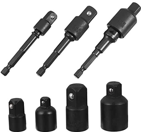 SEWOART 7stücke Titel Teiliges Metallbohrer-stecknuss-adapter-set Universelles Werkzeug Für Ratschen Hochwertige Umwandlung Für Präzise Reparaturen Zeichen