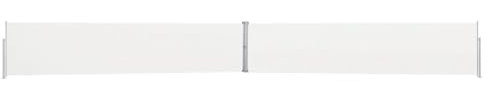 Ausziehbare Seitenmarkise, Sonnenschutz Balkon Sonnensegel Balkon Sichtschutz Seitensichtschutz Geeignet für Balkon Innenhof Garten Terrasse 170x1200 cm Creme