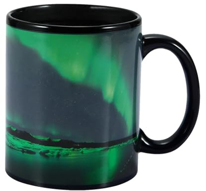 Changeant la Chaleur - Tasse sensible, Changement de chaleur, Tasse à café en céramique | Tasse en céramique au design aurore boréale, Tasse magique sensible à la chaleur pour boissons chaudes et