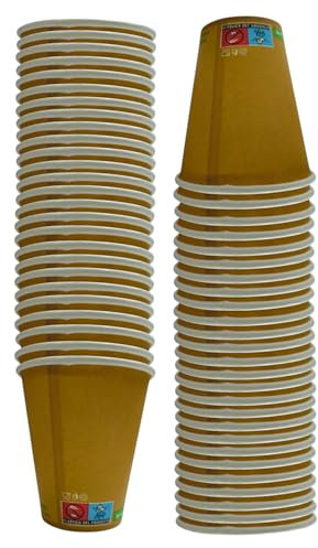 Lot de 100 gobelets 250 ml 3XL en papier pour boissons froides et chaudes bière the cappuccine boissons gazeuses en papier KRAFT