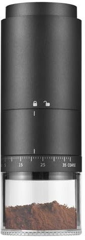 Irishom Moulin à grains de café avec 38 réglages de broyage, affichage numérique de la puissance, fraise conique en céramique à 5 lames, démarrage à un bouton et arrêt automatique, machine à expresso