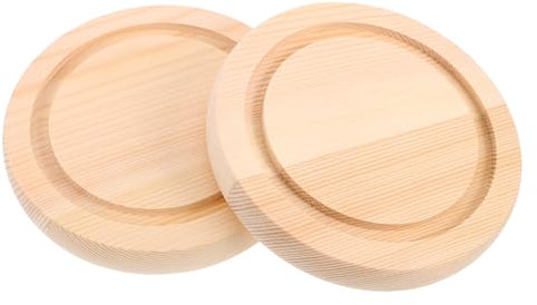 GOOHOCHY 2stücke Holzuntersetzer Für Pflanzen Mit Glasglocke Dekorativer Holztray Für Trockenblumen Und Rosen Stilvolle Präsentation Für Zuhause Und Büro