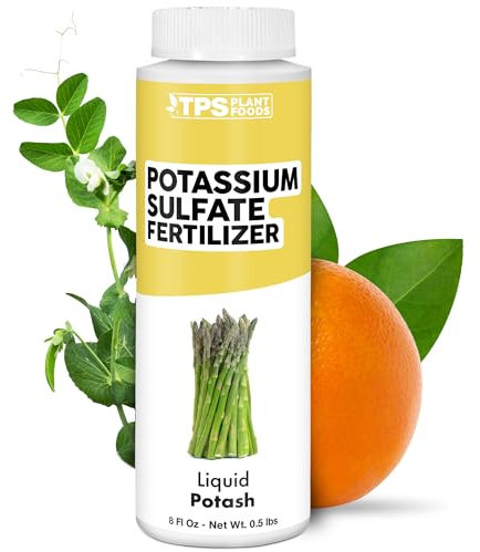 Potassium Sulfate Fertilizer, Premium Potassium and Sulfur Plant Nutrient Blend, 8 oz (250mL)