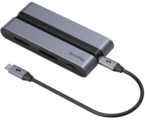 SMALLRIG 9-in-1 CFexpress Typ A Kartenleser-Dockingstation mit USB3.2 (Gen 2) 10 Gbps, SD/TF/CFexpress Typ A Leser, USB-A/C/für HDMI/Gigabit Ethernet-Anschlüsse, für iPhone - 4663