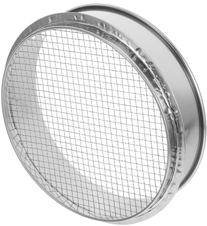 Toddmomy Edelstahl Feinsieb mit 6mm Maschenweite zum Sieben von Kompost und Sand für Außeneinsatz mit Effizienter Partikelfiltration und Maschengröße