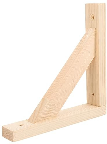 Veemoon Holzregalhalterung Dreieckig Zur Wandmontage Regalstützhalterung Aus Holz Für Schwebende Regalhalterungen Stabil Und Installieren