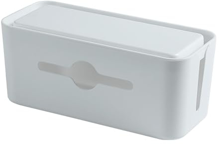 Cable Management Box - Cable Box Tidy | Extension Lead Box | Extension Lead Box Cable Tidy Box | Cable Tidy Box | Electrical Wire Storage Holder | Wire Organiser Box | Plug Tidy Box | Surge Protector