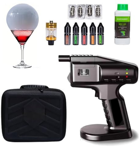 Ahumador Cocteles, Pistola Ahumadora de Cócteles Profesional - Ahumador Frío Portátil USB Recargable para Carnes, Pescados, Bebidas - Ideal Chef, Bares, Regalo Gourmet