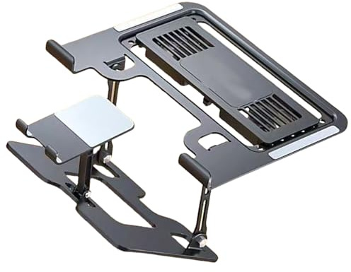 2 In 1 Metal Adjustable Phone & Laptop Stand Foldable Bracket For Laptop Desktop Holder Heat Dissipation Accessories