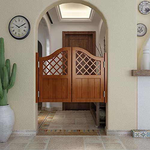 Geschwungene Café-Türen aus Massivholz, gewölbte Oberseite, Doppelwirkung, Innentür für Bar oder Kneipe, individuelle Größe 90 x 100 cm
