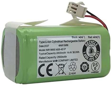 VFUNIOUSF Batería for aspiradora Robot Conga 950, 990, 1090, 1790 y 1990. Compatible con Deebot N79S, N79 y DN622.(2600mAh)
