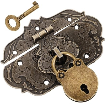 POPETPOP Ancien en Alliage de Zinc pour Boîte à Bijoux Loquet Vintage, Fermeture Stylée et Assemblage pour Projet D'emballage Professionnel