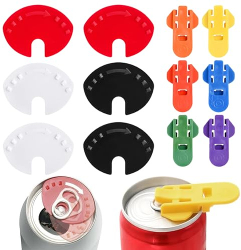 6 Pezzi Tappi e 6 Apriscatole In Silicone Per Lattine Di Bevande, Tappo Lattina Soda E Birra, Facile Da Pulire, Anti-Perdita, Protezione Standard, Per Bevande, Cola, Birra