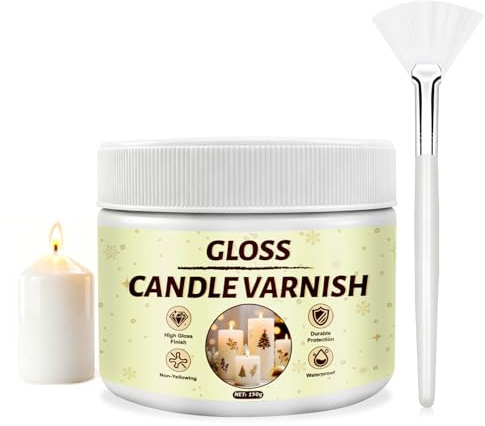NoxGule Barniz Acrilico, Barniz Brillante, Barniz Para Velas, 150ML | Evita el Amarilleamiento,Aporta Brillo,Agente Fijador Impermeable para Proteger Velas y Pintura,Fabricación velas artesanales